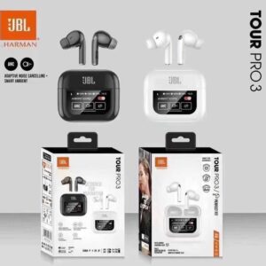 JBL Tour pro 3 Touch screen Wireless Earphones ANC Touch Pro3 Color LED Screen TWS Earbuds Touch Active Noise Cancelling Bluetooth Headphones Sports Earphon