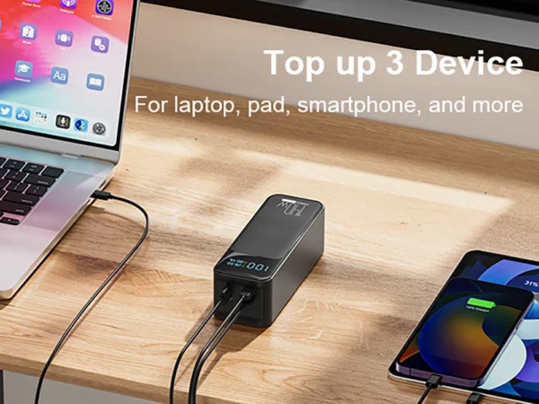 🔋Hepu 40,000mAh power bank 🔋  📌 high quality power bank  📌4 usb support 📌40000 mah  📌2 input 4 output ports  📌shows battery percentage - Image 5