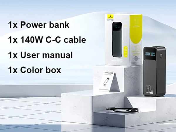 🔋Hepu 40,000mAh power bank 🔋  📌 high quality power bank  📌4 usb support 📌40000 mah  📌2 input 4 output ports  📌shows battery percentage - Image 7